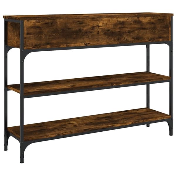 vidaXL konsolbord 100x25x75 cm konstrueret træ røget egetræsfarve