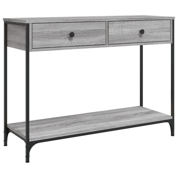 vidaXL konsolbord 100x34,5x75 cm konstrueret træ grå sonoma-eg