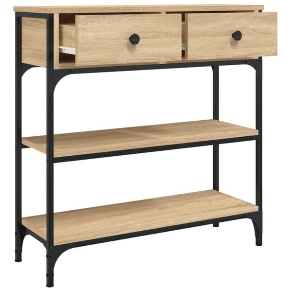 vidaXL Konsolipöytä Sonoma-tammi 72,5x25x75 cm tekninen puu