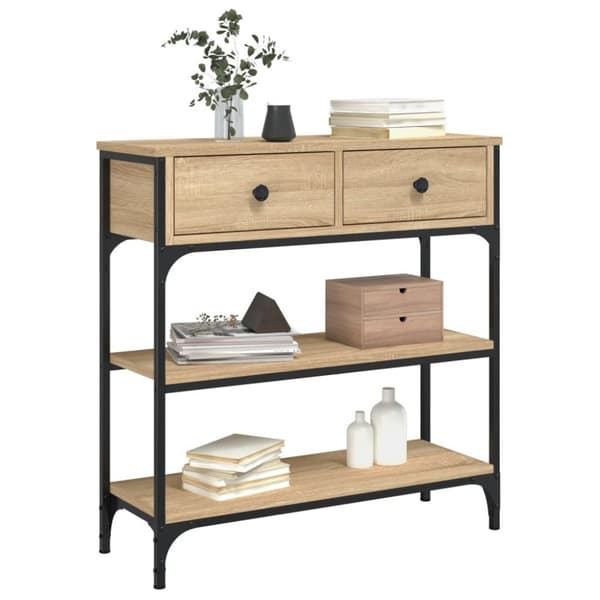vidaXL Konsolipöytä Sonoma-tammi 72,5x25x75 cm tekninen puu