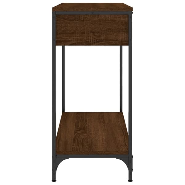 vidaXL konsolbord 75x34,5x75 cm konstrueret træ brunt egetræ