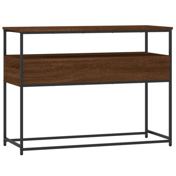 vidaXL Konsolipöytä ruskea tammi 100x40x75 cm tekninen puu