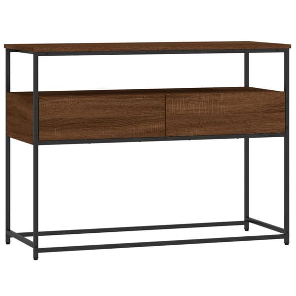 vidaXL Konsolipöytä ruskea tammi 100x40x75 cm tekninen puu