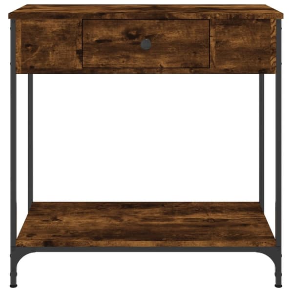 vidaXL konsolbord 75x34,5x75 cm konstrueret træ røget egetræsfarve