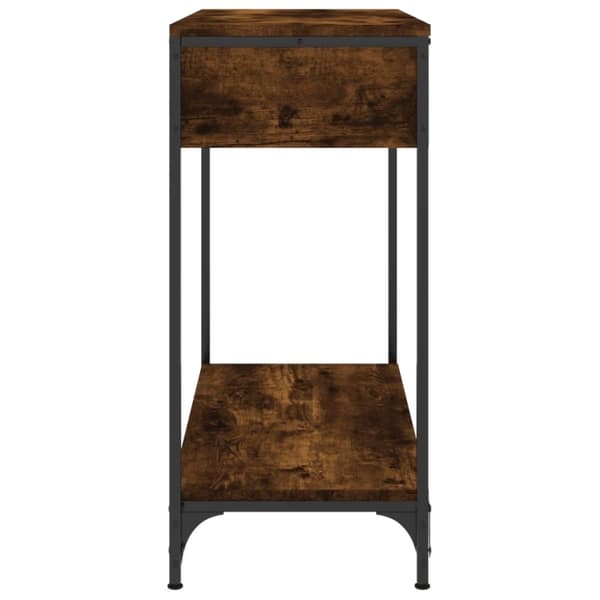 vidaXL konsolbord 75x34,5x75 cm konstrueret træ røget egetræsfarve