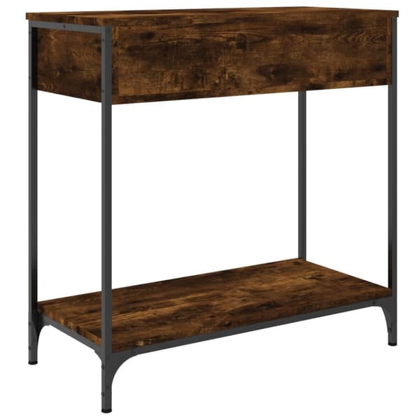 vidaXL konsolbord 75x34,5x75 cm konstrueret træ røget egetræsfarve
