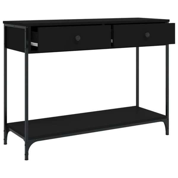 vidaXL konsolbord 100x34,5x75 cm konstrueret træ sort