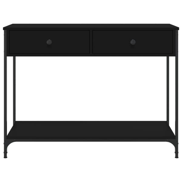 vidaXL konsolbord 100x34,5x75 cm konstrueret træ sort