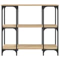 Miniatyrbillede 3 af 10: vidaXL konsolbord 102x35x90 cm konstrueret træ sonoma-eg