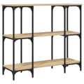 Miniatyrbillede 5 af 10: vidaXL konsolbord 102x35x90 cm konstrueret træ sonoma-eg
