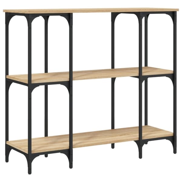 vidaXL konsolbord 102x35x90 cm konstrueret træ sonoma-eg