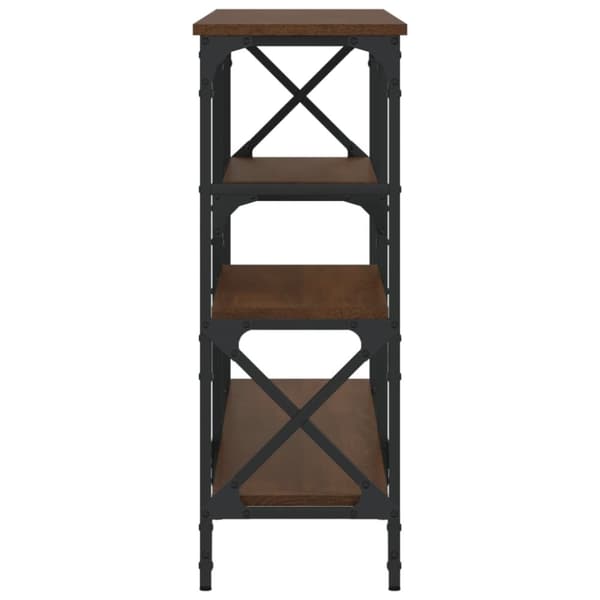 vidaXL konsolbord 150x29x76,5 cm konstrueret træ brun egetræsfarve