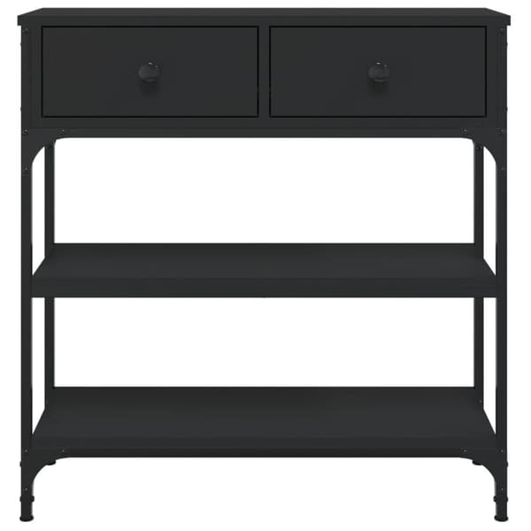 vidaXL Konsollbord svart 72,5x25x75 cm konstruert tre