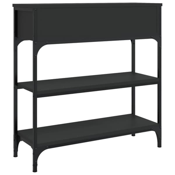 vidaXL Konsollbord svart 72,5x25x75 cm konstruert tre