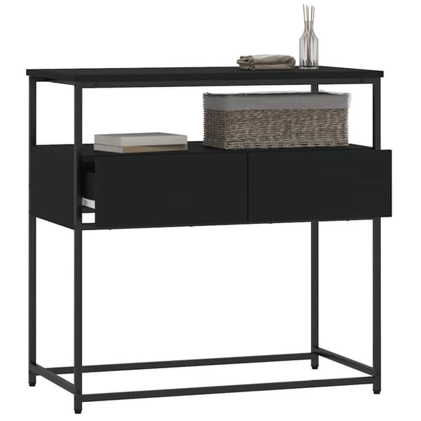 vidaXL Konsollbord svart 75x40x75 cm konstruert tre