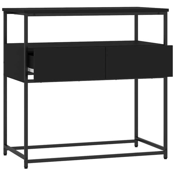 vidaXL Konsollbord svart 75x40x75 cm konstruert tre