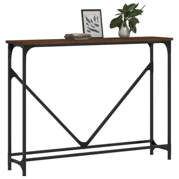 vidaXL Avlastningsbord brun ek 102x22,5x75 cm konstruerat trä