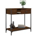 Miniatyrbilde 3 av 11: vidaXL Konsollbord brun eik 75x34,5x75 cm konstruert tre