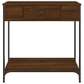 Miniatyrbilde 5 av 11: vidaXL Konsollbord brun eik 75x34,5x75 cm konstruert tre