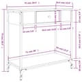Miniatyrbilde 10 av 11: vidaXL Konsollbord brun eik 75x34,5x75 cm konstruert tre