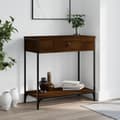 Miniatyrbilde 11 av 11: vidaXL Konsollbord brun eik 75x34,5x75 cm konstruert tre