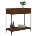 Miniatyrbilde 2 av 11: vidaXL Konsollbord brun eik 75x34,5x75 cm konstruert tre