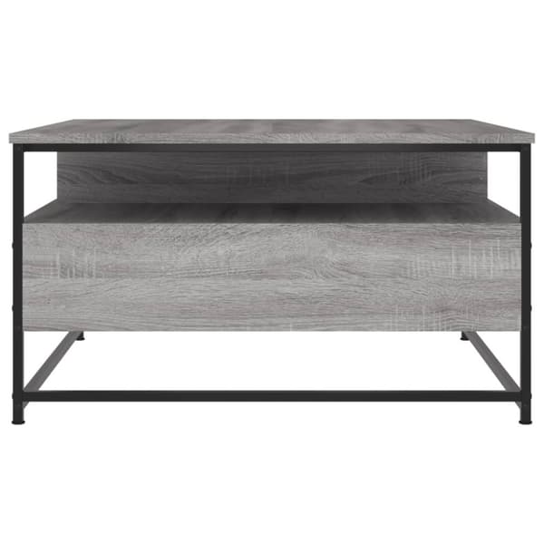 vidaXL Soffbord grå sonoma 80x80x45 cm konstruerat trä