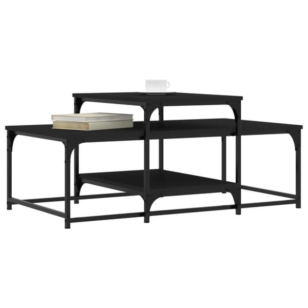 vidaXL Salongbord svart 102x60x45 cm konstruert tre