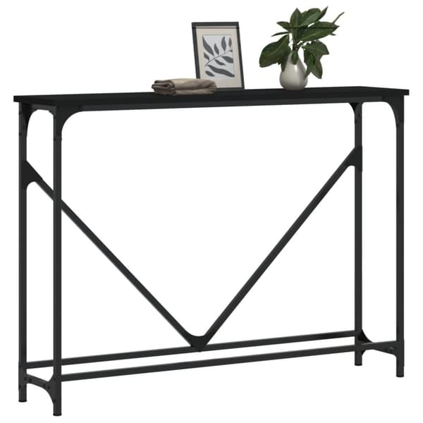 vidaXL konsolbord 102x22,5x75 cm konstrueret træ sort
