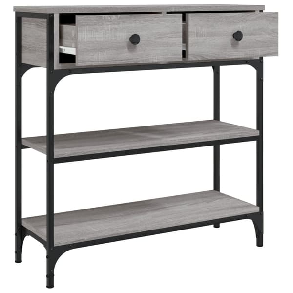 vidaXL konsolbord 72,5x25x75 cm konstrueret træ grå sonoma-eg