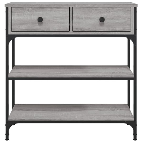 vidaXL konsolbord 72,5x25x75 cm konstrueret træ grå sonoma-eg