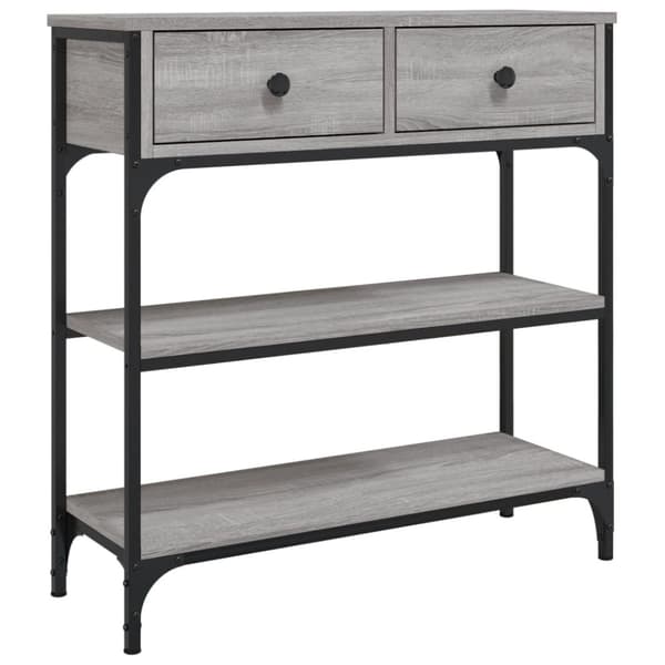 vidaXL konsolbord 72,5x25x75 cm konstrueret træ grå sonoma-eg