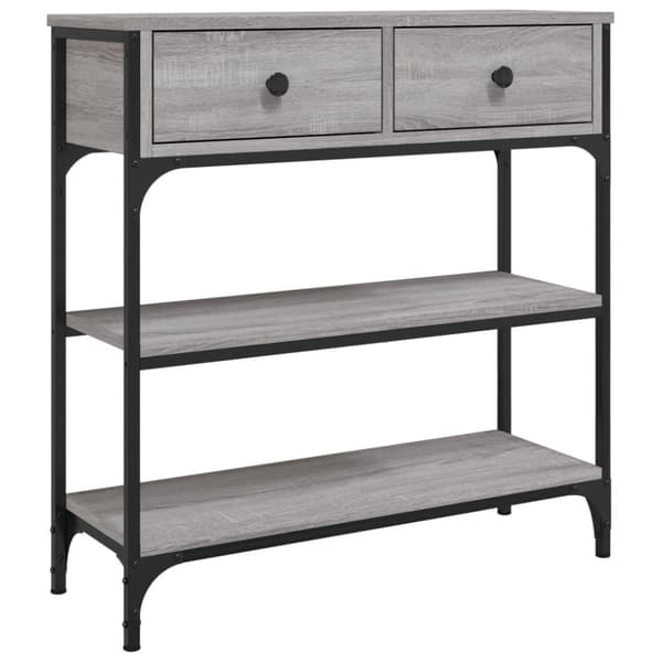 vidaXL konsolbord 72,5x25x75 cm konstrueret træ grå sonoma-eg