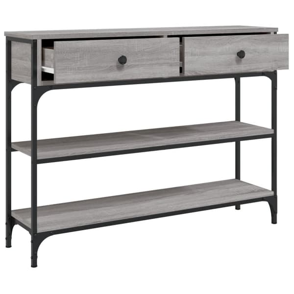 vidaXL konsolbord 100x25x75 cm konstrueret træ grå sonoma-eg