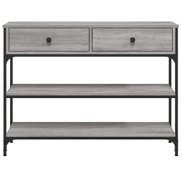 vidaXL konsolbord 100x25x75 cm konstrueret træ grå sonoma-eg