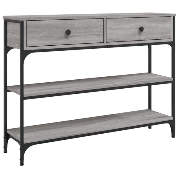 vidaXL konsolbord 100x25x75 cm konstrueret træ grå sonoma-eg