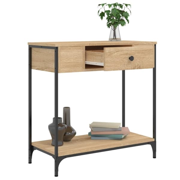 vidaXL Konsolipöytä Sonoma-tammi 75x34,5x75 cm tekninen puu