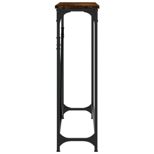 vidaXL konsolbord 102x22,5x75 cm konstrueret træ røget egetræsfarve
