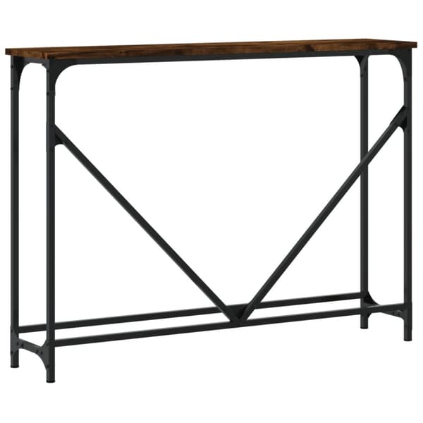 vidaXL konsolbord 102x22,5x75 cm konstrueret træ røget egetræsfarve
