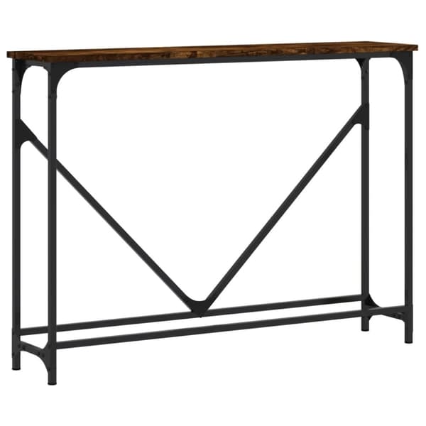vidaXL konsolbord 102x22,5x75 cm konstrueret træ røget egetræsfarve