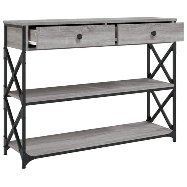 vidaXL konsolbord 100x28x75 cm konstrueret træ grå sonoma-eg