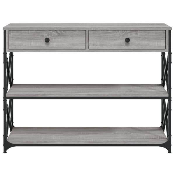 vidaXL konsolbord 100x28x75 cm konstrueret træ grå sonoma-eg