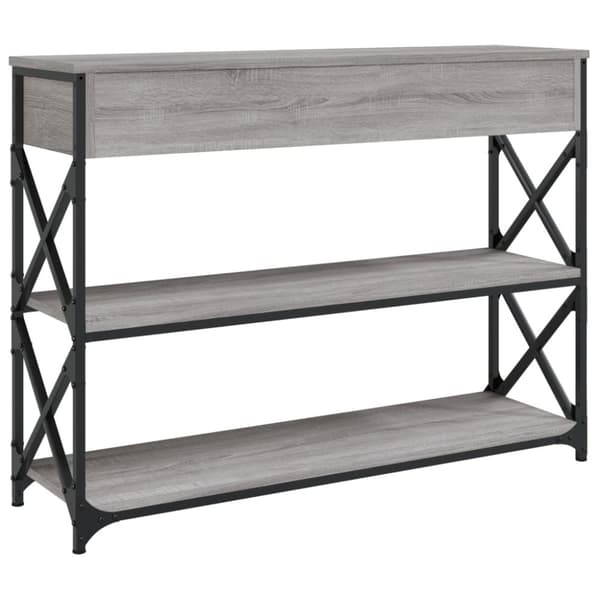 vidaXL konsolbord 100x28x75 cm konstrueret træ grå sonoma-eg