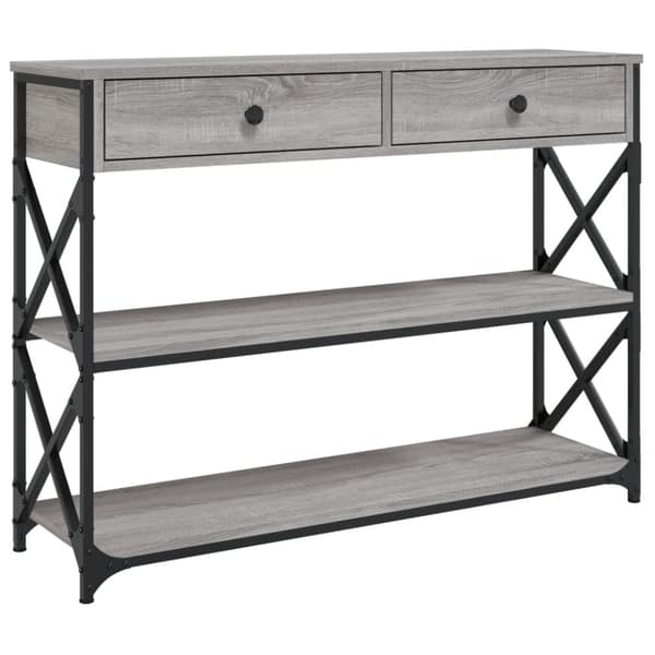 vidaXL konsolbord 100x28x75 cm konstrueret træ grå sonoma-eg