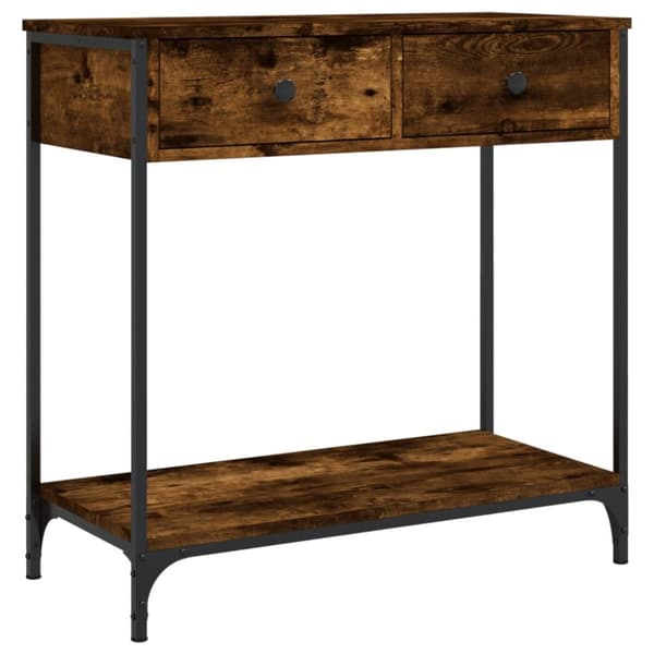 vidaXL Konsolipöytä savutammi 75x34,5x75 cm tekninen puu