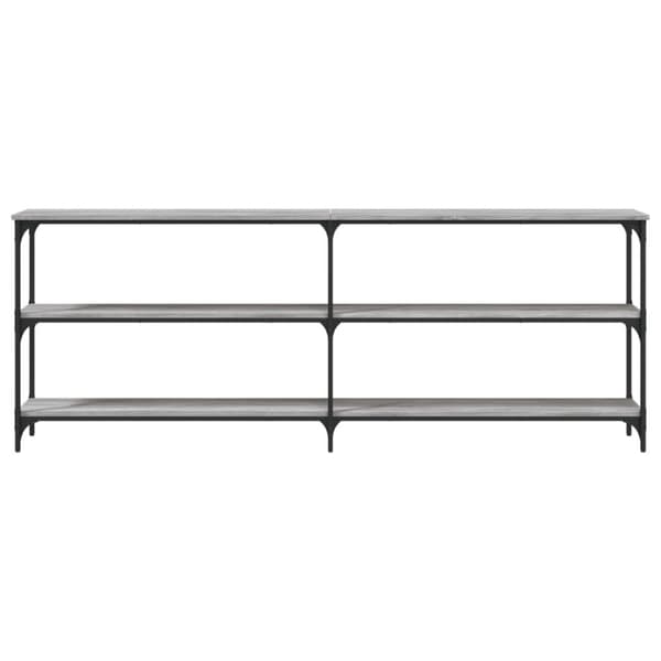 vidaXL konsolbord 200x29x75 cm konstrueret træ grå sonoma-eg