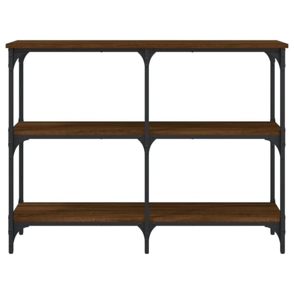 vidaXL Konsolipöytä ruskea tammi 100x29x75 cm tekninen puu