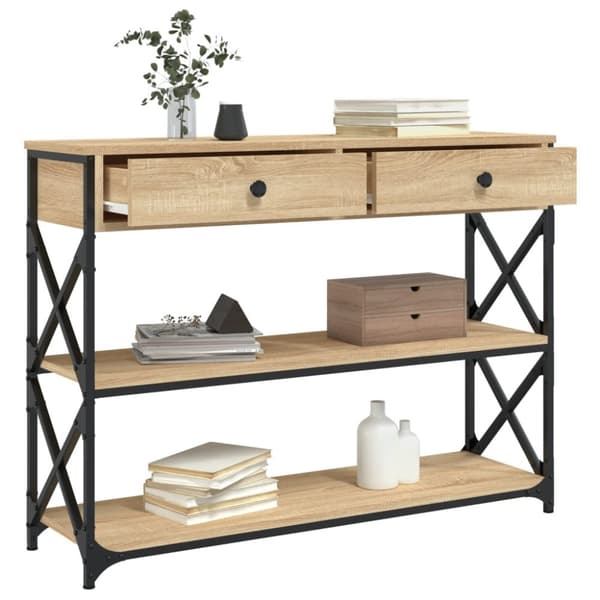 vidaXL Sohvapöytä Sonoma-tammi 100x28x75 cm tekninen puu