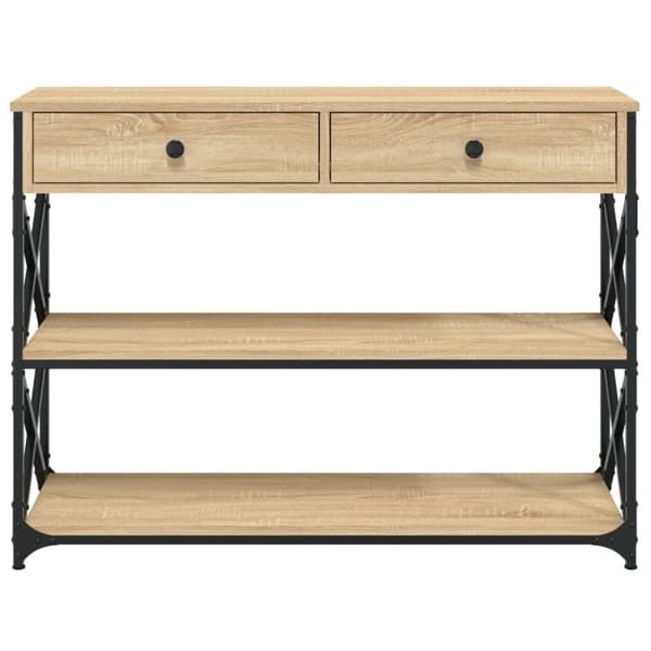 vidaXL Sohvapöytä Sonoma-tammi 100x28x75 cm tekninen puu