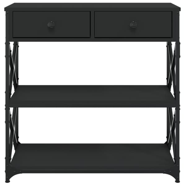 vidaXL konsolbord 75x28x75 cm konstrueret træ sort